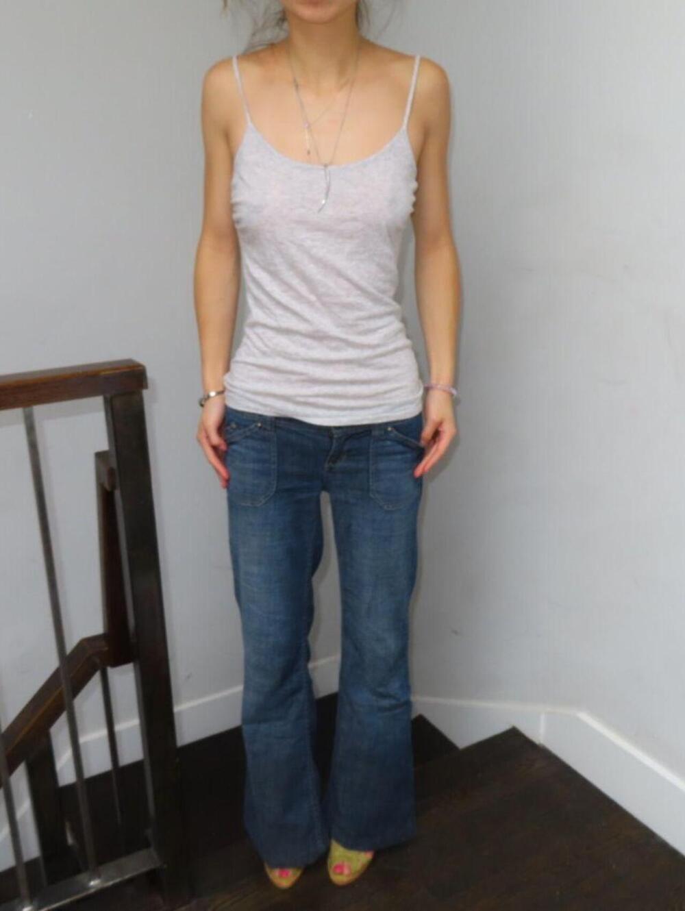 Moda International Women's Grey Vests-tanks-cami